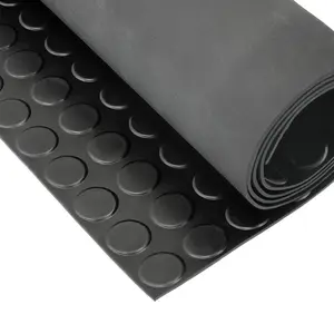 铺圆形螺柱橡胶地板3毫米-8毫米防滑圆形螺柱橡胶地板垫，地板橡胶垫/