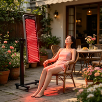 Support réglable Sunrecipe en fer pour appareil de gym à lumière rouge avec doubles roues dissimulées pour utilisation en position allongée sur canapé bas