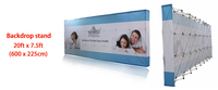 Dinding backdrop pop-up rangka aluminium portabel 10x8 kaki dengan pencetakan transfer termal untuk acara promosi