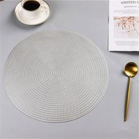 K1363 Sets de table ronds en PVC ajouré pour restaurant, dessous de plat anti-chaleur, napperons de table en PVC