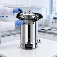 Sterilisator Uap Autoklaf Digital 24L Buka Cepat Vertikal Stainless Steel Laboratorium Medis 126C 0.165MPa 15kg