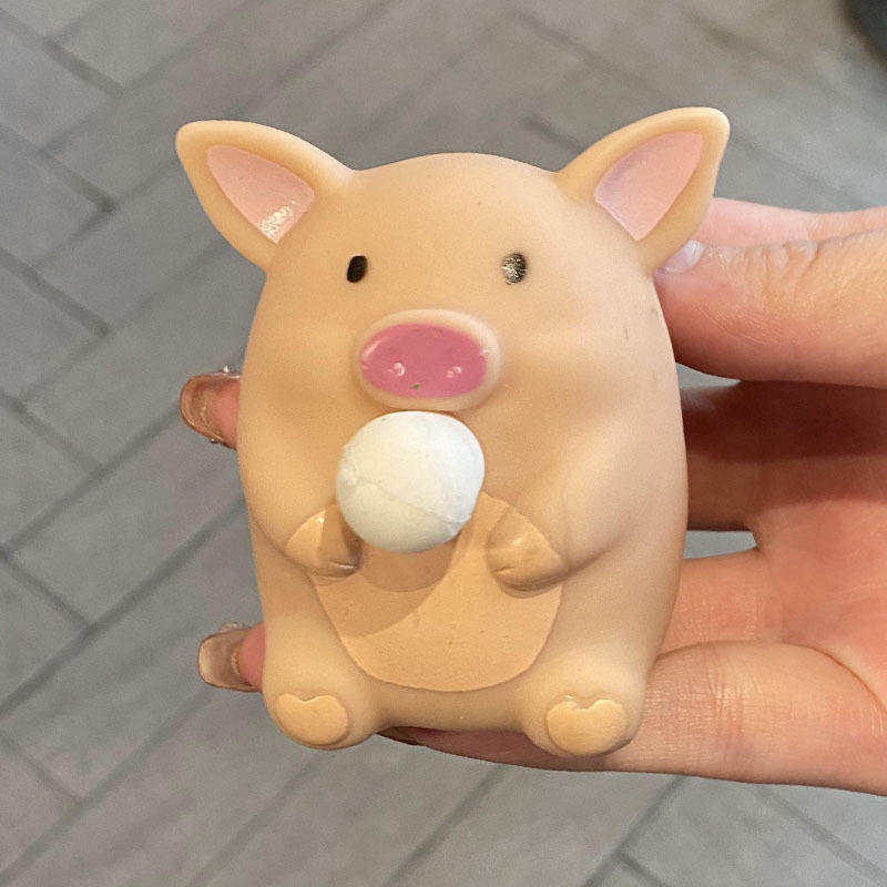 Decompression Bubble Spit Pig Squeeze Toy EVA Material Children Pinch Music Vent Doll Artifact Wholesale Ages 3-14