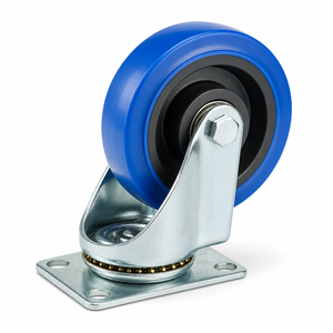 Roue pivotante robuste en polyuréthane de 125 mm avec frein, en acier inoxydable, fer, nylon, caoutchouc, capacité de 250 kg, roue industrielle - Product Image 4