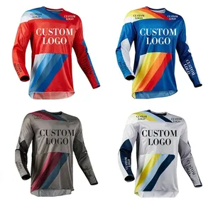 Maillot de cyclisme à manches longues <span class=keywords><strong>pour</strong></span> hommes, <span class=keywords><strong>pour</strong></span> motocross, descente en <span class=keywords><strong>VTT</strong></span>, vêtements de motocross tout-terrain DH - Product Image 3