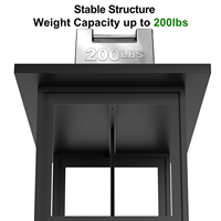 Bureau de bureau à domicile industriel simple moderne et contemporain Bureau pour PC Table d'étude d'ordinateur en bois noir Rangement contemporain
