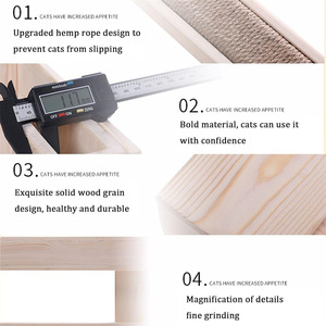 Solid Wood Cat <b>Scratching</b> <b>Post</b> 1 Level Hemp Rope Mat Durable Cat Tree For Indoor Cats - Product Image 3