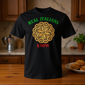 Les vrais Italiens connaissent les biscuits Pizelle, t-shirt amusant, cadeau pour les amoureux des Italiens - Product Image 3