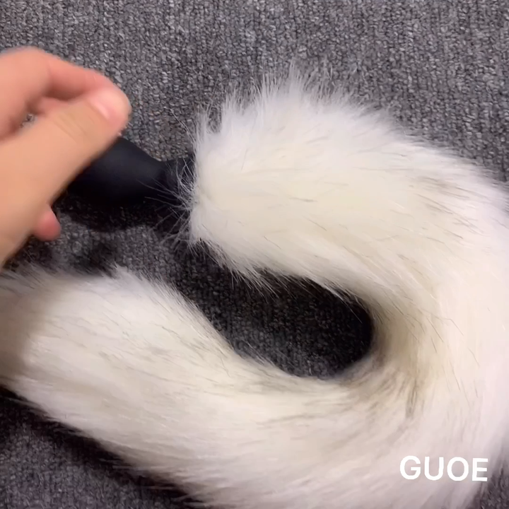 Vibrating Butt Plug Fox Tail with Remote Control 10 Speeds Silicone Anal  Plug for Women Couple
