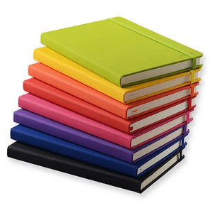 Carnets en cuir rigide A5 personnalisables avec sangle, carnet de comptes portable, agenda intelligent, journal, reliure cousue, 80 feuilles - Product Image 2