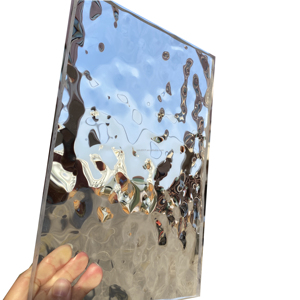 Lastra Acrilica con Effetto Acqua a Onde Medie Monolaterale Spessore 10MM-50MM / PMMA con Motivo Acqua Irregolare Trasparente su Entrambi i Lati - Product Image 6