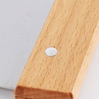 DDKitchen Couteau à pâtisserie et racloir à pain en acier inoxydable avec manche en bois, coupe-pâte et racloir de banc