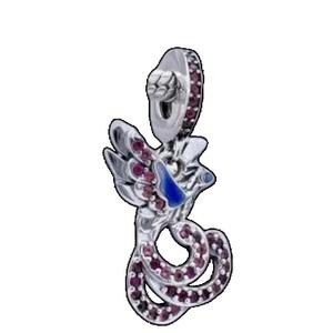 Pendentif Cœur en Argent 925 avec Zircon, Motif Poisson-Pie, Glace et Animal, Tendance Luxe Léger, Bijou DIY pour Femme, Idéal Cadeau - Product Image 3