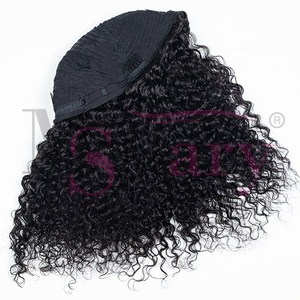 Hot Duy Nhất Và Sdd Siêu Đôi Rút Ra Nguyên Liệu Máy Làm Không Có Ren Việt Nam 100% Tóc Con Người Ngắn Pixie Xoăn Nửa Tóc Giả Nhà Cung Cấp - Product Image 5