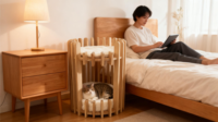Lit pour chat en bois détachable confortable Maison pour chat Lit confortable pour amis à fourrure Maison pour chat à double couche