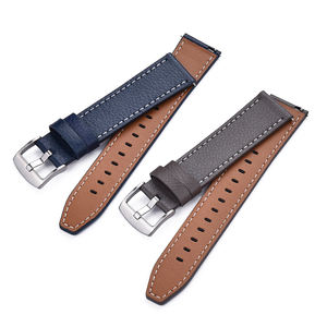 JUELONG <span class=keywords><strong>Bracelet</strong></span> de montre en <span class=keywords><strong>cuir</strong></span> de vachette motif Epsom <span class=keywords><strong>Bracelet</strong></span> de montre en <span class=keywords><strong>cuir</strong></span> à dégagement rapide pour montres 20mm 22mm - Product Image 2