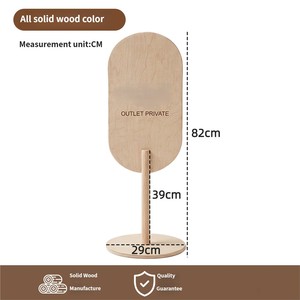 Trendy Coffee Shop Mobile Wooden <b>Log</b> Style Display Rack High Aesthetics Mobile Wooden Retail Display <b>Stand</b> - Product Image 2