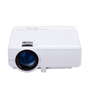 Sleek White Compact Projector Streamlined Design 640x480 Resolution Built in Speakers Multiple Input Options <b>HDMI</b> VGA <b>USB</b> - Product Image 1