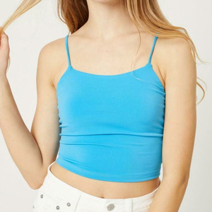 Top Cami para Mujer con Ligeramente Corte Recortado, Tejido de Punto Transpirable y Ligero, Estilo Casual de Verano a la Moda - Product Image 6