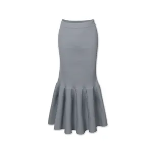 महिलाओं के लिए सीमलेस टॉप फैशन सेल्फ कल्टीवेशन फोल्ड निट स्कर्ट स्वेटर ड्रेस