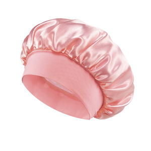 2025 monostrato grande cappellino di raso bandane per dormire <span class=keywords><strong>capelli</strong></span> avvolge cappello da doccia di design per le donne - Product Image 6