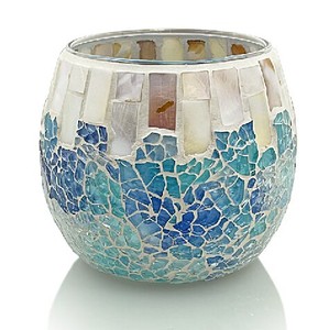 Portavelas de Vidrio Mosaico Redondos de 10.3 cm, Centro de Mesa, Portavelas Aromáticos de Vidrio Multicolor, Vasos para Velas - Product Image 6