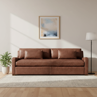 Canapé en cuir pour salon, confortable et durable, mobilier classique et unique pour l'intérieur