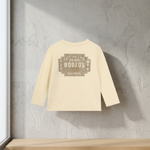 เสื้อยืดคอกลมลำลองสำหรับเด็กผู้ชาย ผ้าฝ้าย 100% แขนยาว มีฮู้ด พิมพ์ลายตัวอักษรสีเหลือง ปลายแขนรัดรูป เสื้อผ้าสำหรับเด็ก - Product Image 2