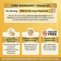 Bonbons gélifiés à la vitamine D3 végétaliens OEM pour le soutien immunitaire, complément personnalisé de vitamine D 5000 UI pour adultes
