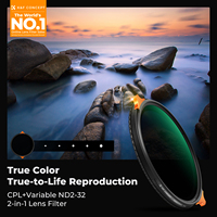 Filtre d'objectif K&F Concept 49-82mm CPL+ND2-32, fidélité des couleurs, multifonctionnel, CPL et ND réglable, ultra-fin et haute définition