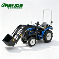 Mini-tracteur Grandemac Orchard 25HP 4x4 avec moteur 3 cylindres, pompe et boîte de vitesses, tracteur compact