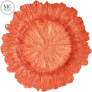 Assiettes de présentation dorées pour mariage <span class=keywords><strong>Assiette</strong></span> en <span class=keywords><strong>verre</strong></span> doré pour dîner Assiettes bleues pour mariage Set de vaisselle - Product Image 6
