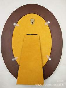 Marcos de fotos de forma ovalada de madera Retro moderno marco de fotos de decoración de pared Retro personalizado - Product Image 2