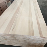 Panneau en bois de peuplier massif, surface propre, prêt à la pose DIY, avec coloration naturelle.