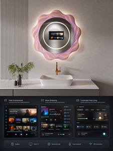 <span class=keywords><strong>Miroir</strong></span> de salle de bain mural <span class=keywords><strong>avec</strong></span> écran tactile, analyseur de peau irrégulier, éclairage LED AI de 4 mm, et télévision intégrée - Product Image 6