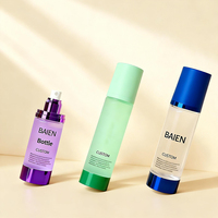 Vente en gros pulvérisateur cosmétique rond transparent à brume fine flacon vaporisateur de parfum en plastique pour soins de la peau