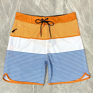 Bañadores de talla grande de tiro medio, transpirables, informales de verano, con protección solar, pantalones cortos de playa con estampado por sublimación y logotipo personalizado - Product Image 1