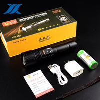 Lampe torche tactique laser 30W, puissante, rechargeable, lampe torche LED rechargeable