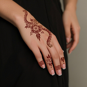 Universal Large <strong>Henna</strong> Stencils DIY Hand &amp; Foot <strong>Tattoo</strong> <strong>Kit</strong> for Beginners, Party &amp; Travel - Product Image 1