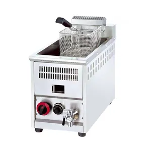 商用燃气自动土豆肯德基鸡肉专业厨房制造设备油炸机出售不锈钢