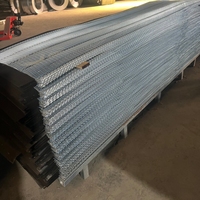 Lattes métalliques expansées pour plâtrage en gros 1.75/2.5/3.4lb, galvanisées, auto-entretoisables, à rainures en V, pour stuc, 27"x97'' pour murs et plafonds