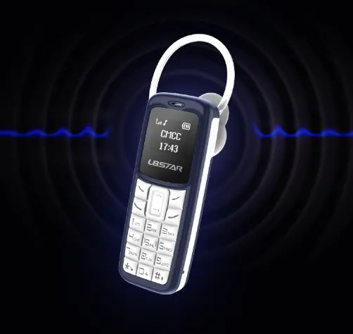 Headset ponsel Mini ukuran kecil, ponsel saku penyetel, kartu SIM ganda, ponsel saku