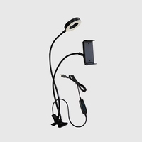 Anneau lumineux 3-en-1 avec microphone et clip, lumière LED beauté portable avec télécommande, alimentation USB pour TikTok, diffusion en direct, selfie et photographie