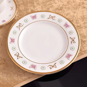 ชุดถ้วยชาและจานรองลายทองคำแท้ งานเพ้นท์มือสุดหรู พร้อมลายนูน - Product Image 4