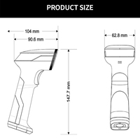 Lecteur de code QR portable JINGXIN à balayage rapide, ergonomique, compatible avec le paiement Alipay