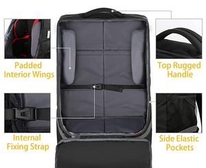 Mochila de viaje acolchada para asiento de coche, mochila grande duradera para asientos de coche, bolsa de control para puerta de aeropuerto, bolsa de transporte para asiento de coche - Product Image 5