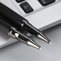 Stylo à bille professionnel de haute qualité OEM sublimé Business marqueur en métal bleu noir biodégradable 3d