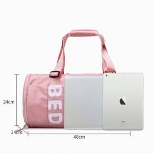 Sac de voyage cylindrique grande capacité, sac de sport pour les voyages de courte distance, sac de sport pour la salle de sport avec compartiment pour chaussures - Product Image 5