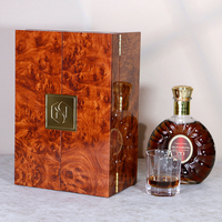 Boîte de présentation de whisky en bois artisanale de luxe, boîte de rangement pour spiritueux haut de gamme, coffret cadeau en bois avec incrustation personnalisée