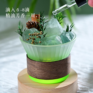 Aromatherapy Crystals Green Crystal Cup Tabletop Essential <b>Oil</b> <b>Diffuser</b> 15-30 Days Duration Natural Fragrance Ornament - Product Image 5