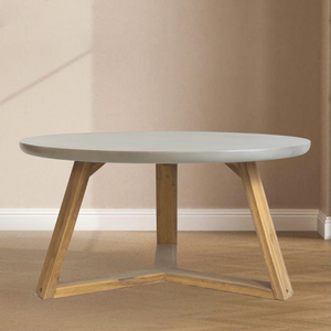 VN OEM Ensemble de meubles d'intérieur décoratifs nouveau design moderne pour l'extérieur table basse ronde en béton à trois pieds en ciment - Product Image 1